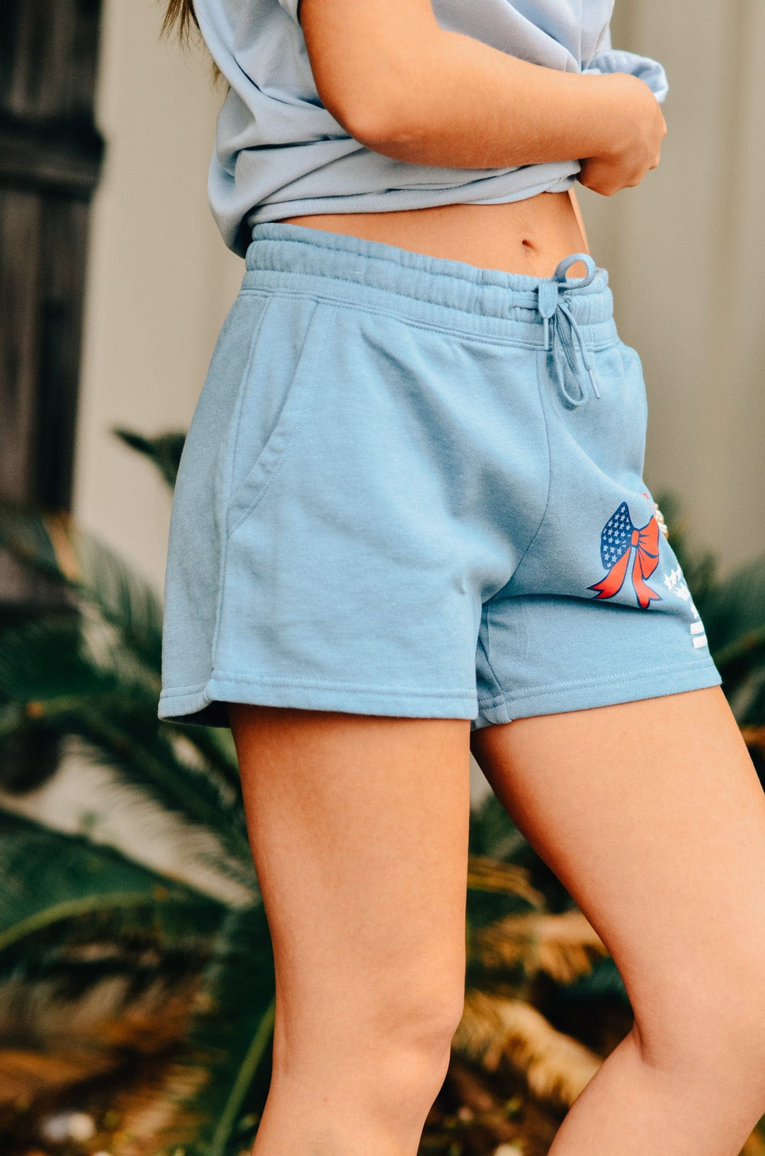 Just A Girl America Patch Shorts
