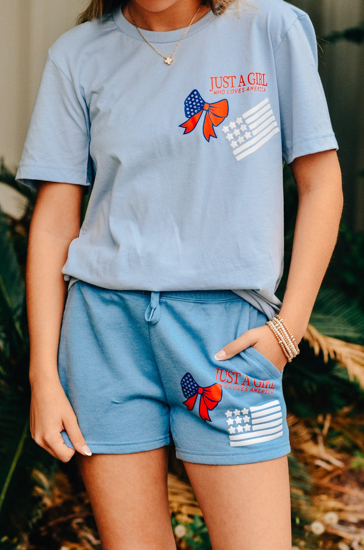 Just A Girl America Patch Tee