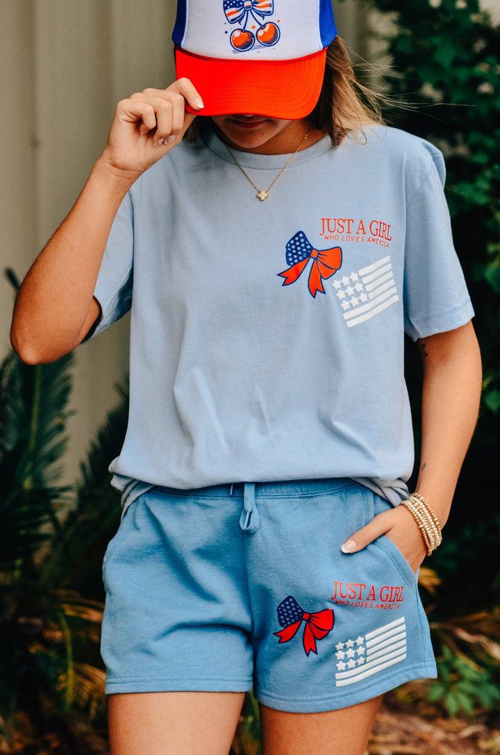 Just A Girl America Patch Tee