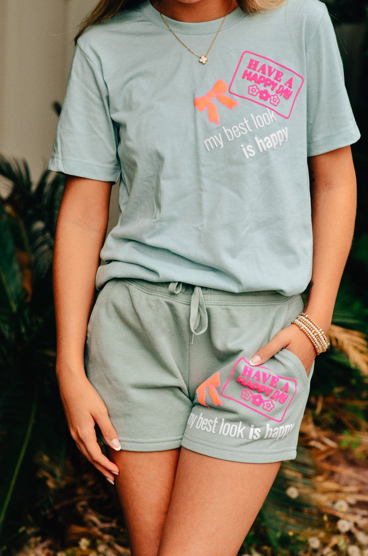Happy Day Sage Shorts