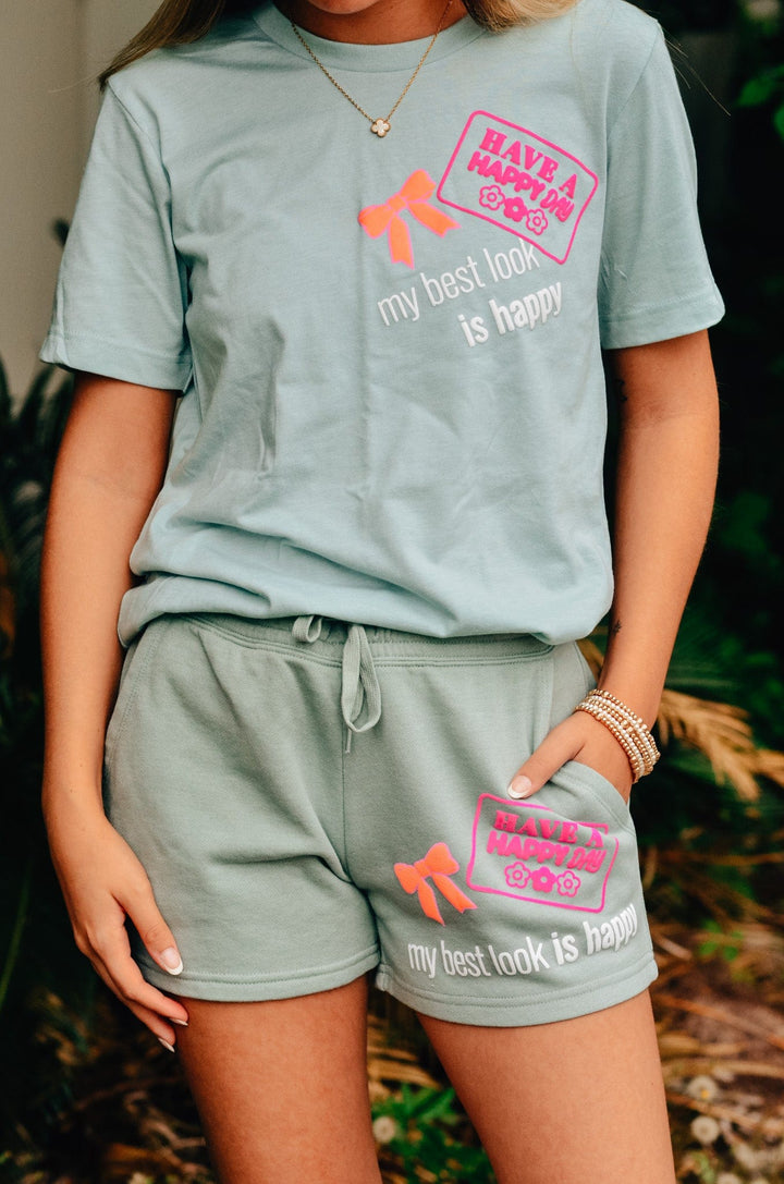 Happy Day Sage Shorts