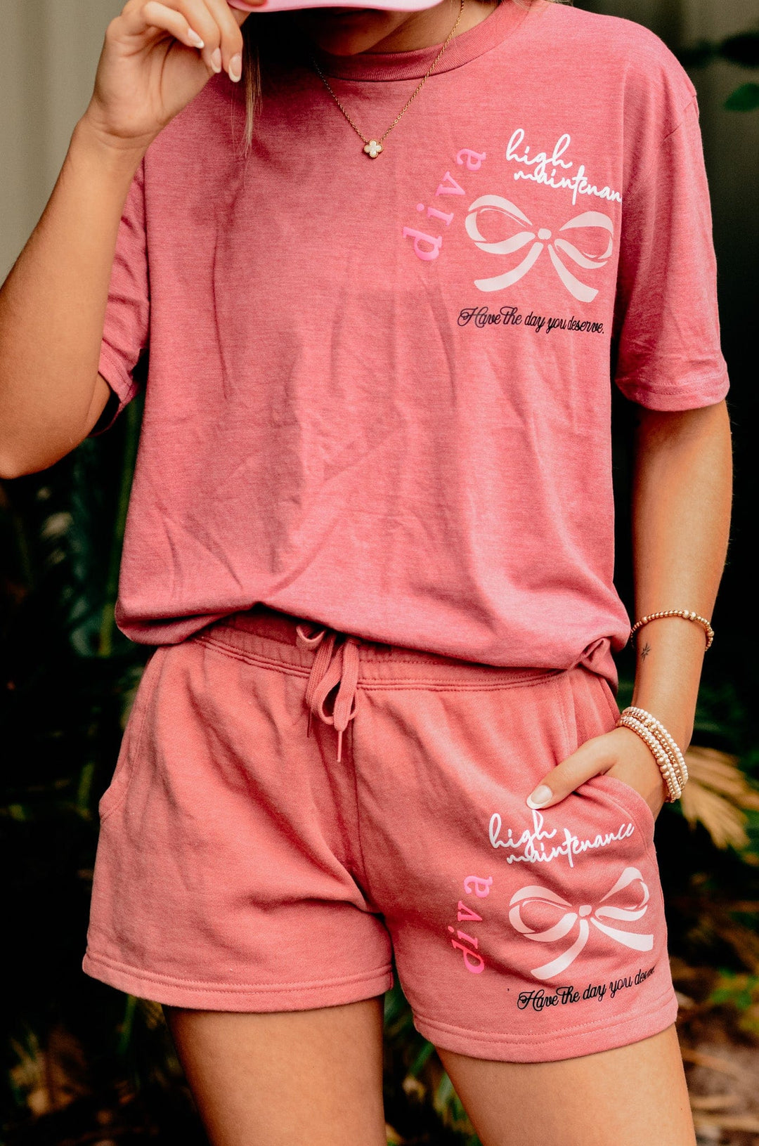 Diva Mauve Patch Shorts