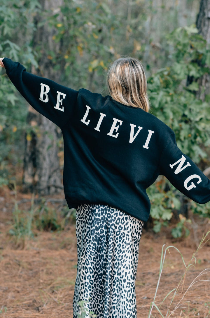 Don't Stop Believing Black Sweatshirt