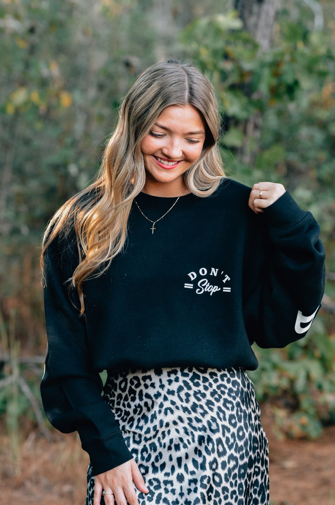 Don't Stop Believing Black Sweatshirt