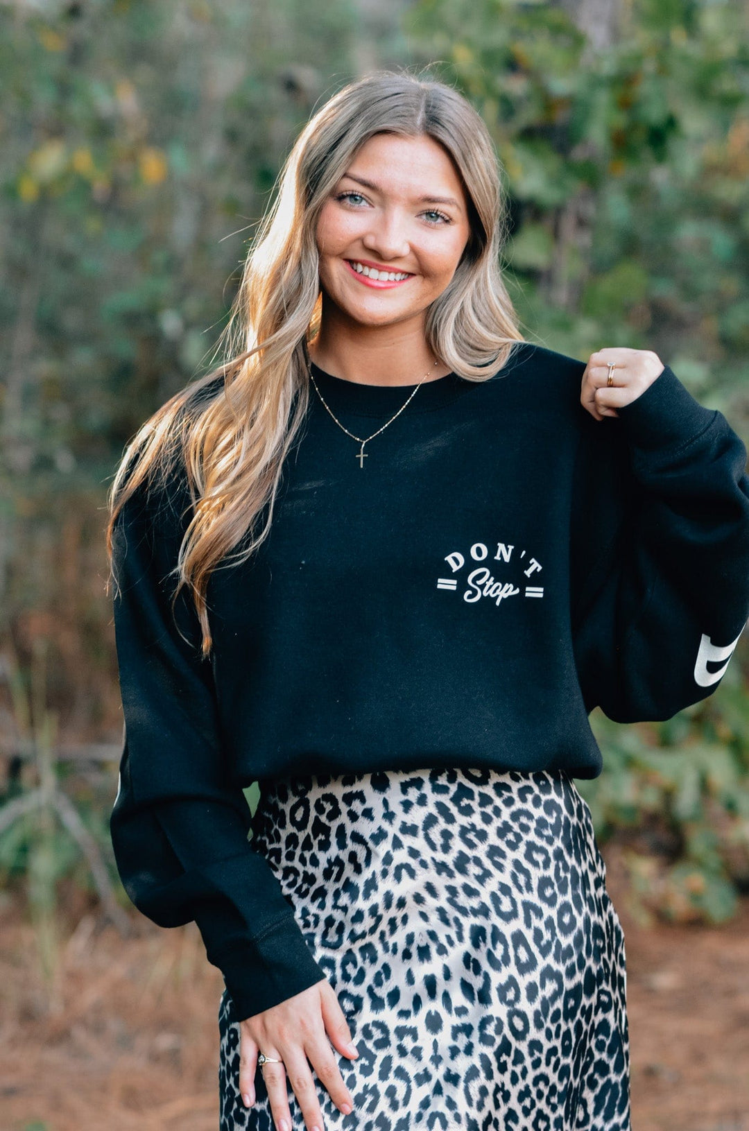 Don't Stop Believing Black Sweatshirt