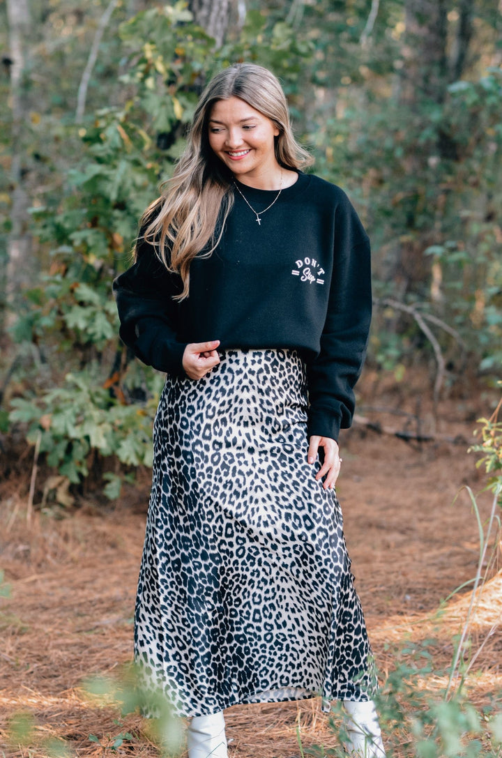 Don't Stop Believing Black Sweatshirt