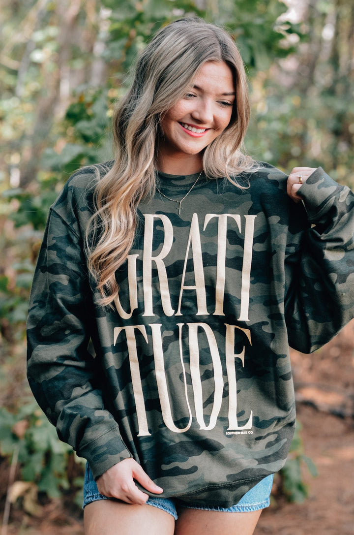 Gratitude Camo Sweatshirt