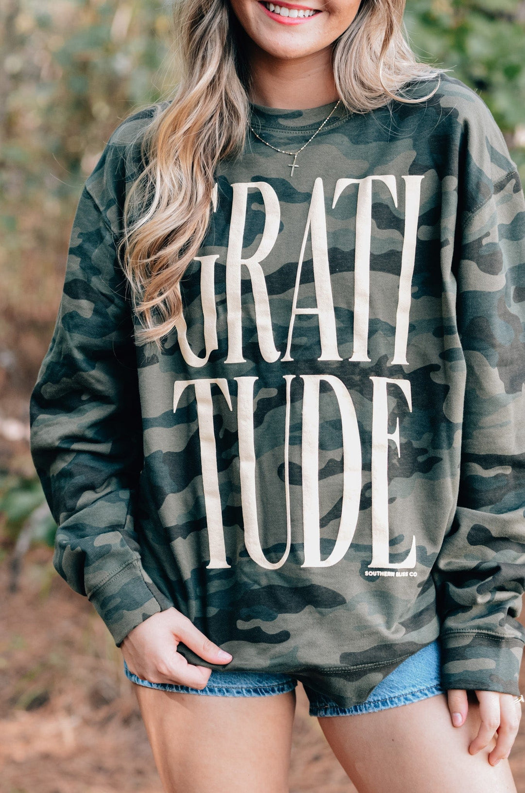 Gratitude Camo Sweatshirt