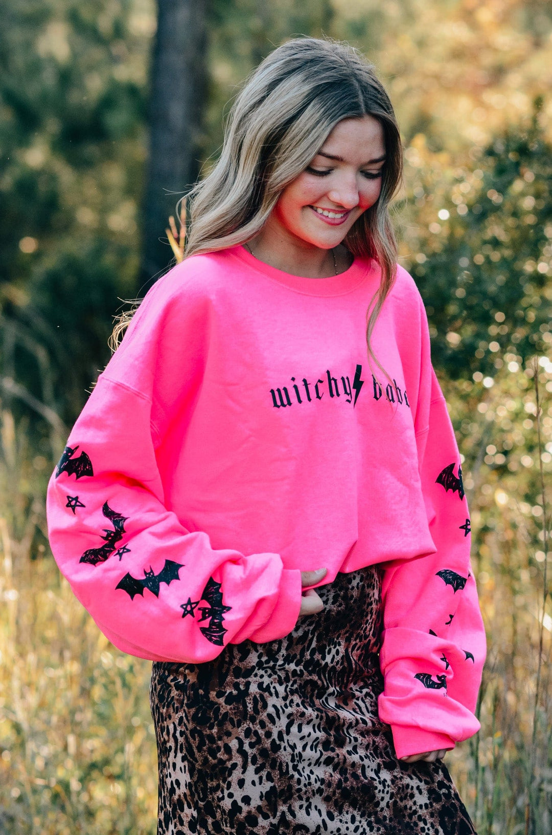 Witchy Babe Hot Pink Sweatshirt