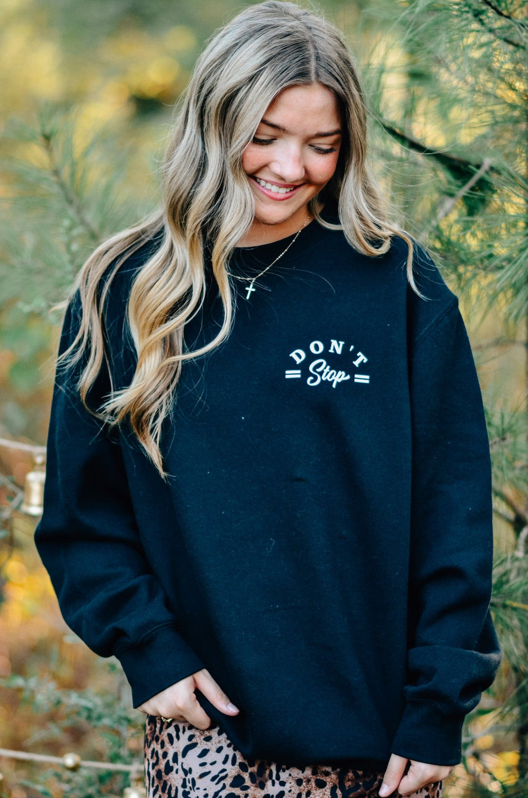 Don't Stop Believing Black Sweatshirt