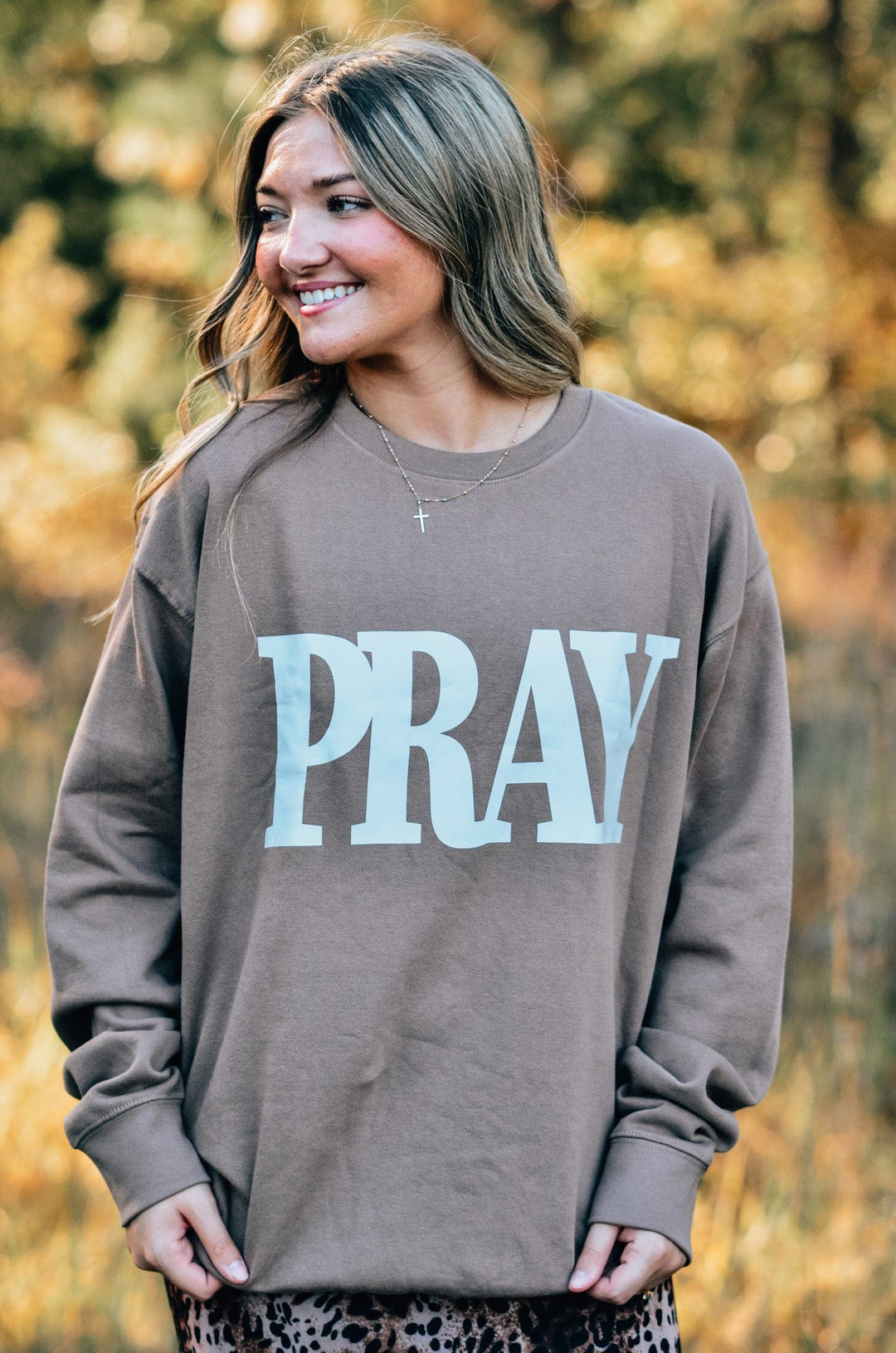 PRAY Mocha Sweatshirt