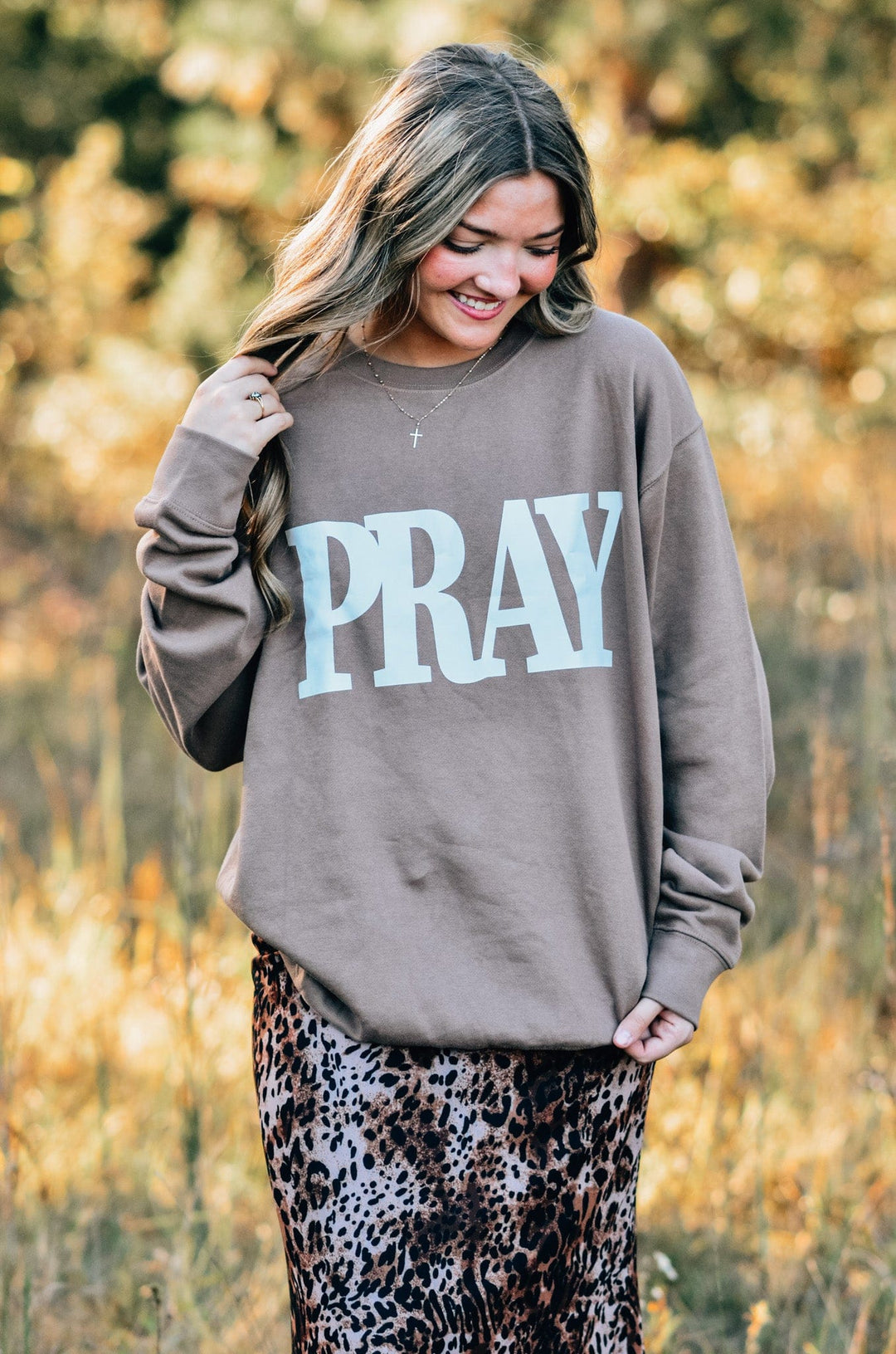 PRAY Mocha Sweatshirt