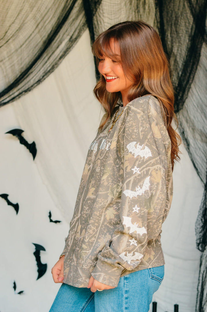 Witchy Babe Camo Sweatshirt