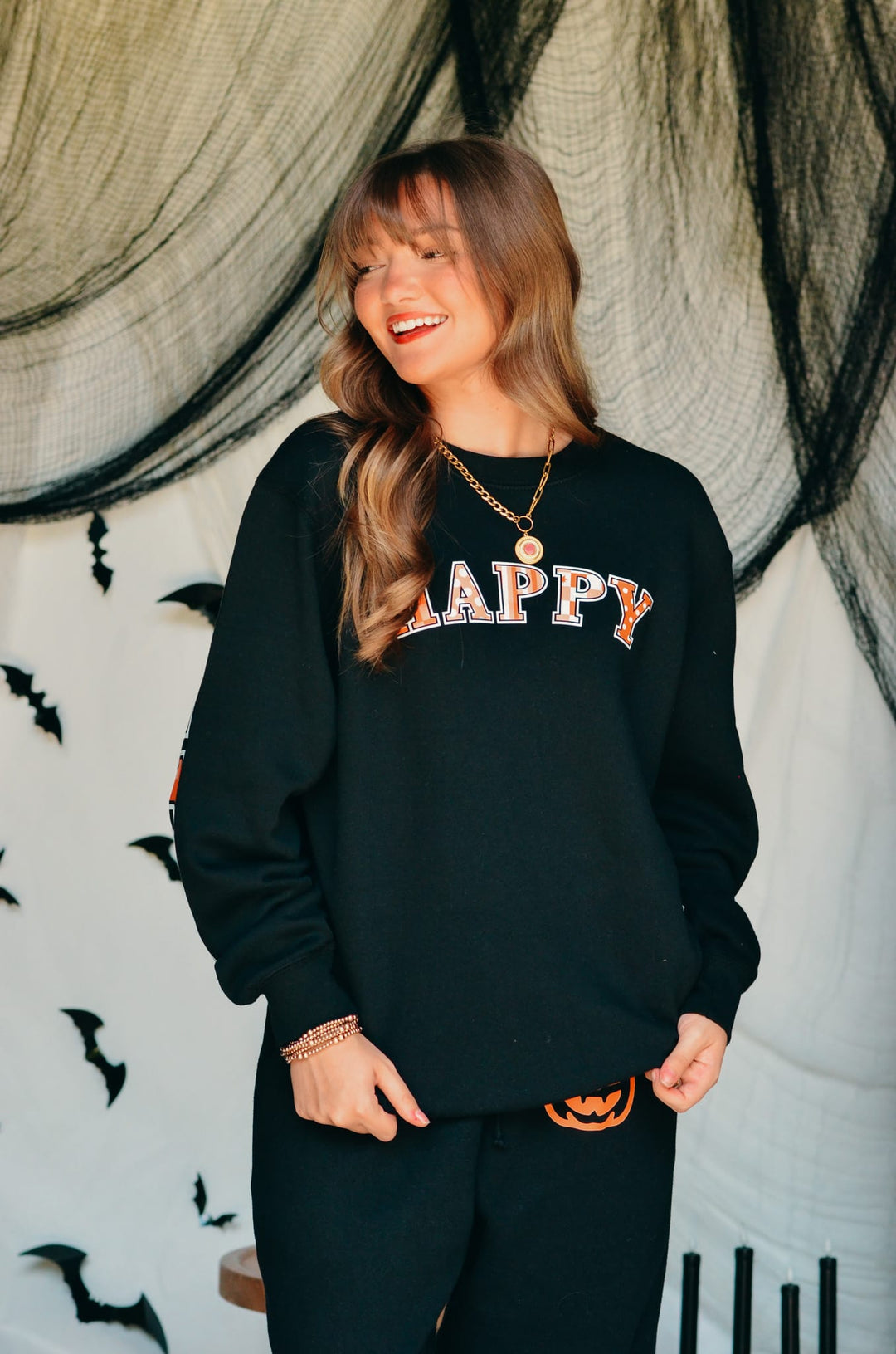 Happy Halloween Black Sweatshirt