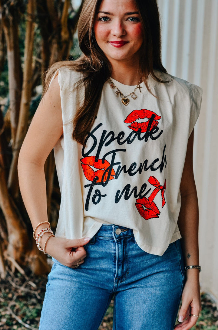Speak French To Me Muscle Tee