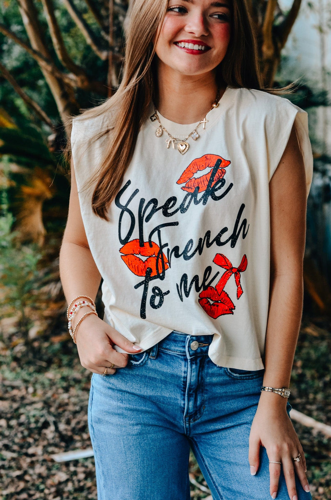 Speak French To Me Muscle Tee