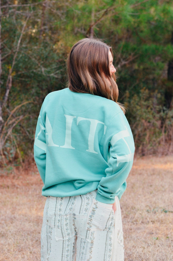 Faith Teal Sweatshirt