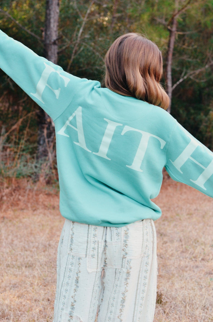 Faith Teal Sweatshirt