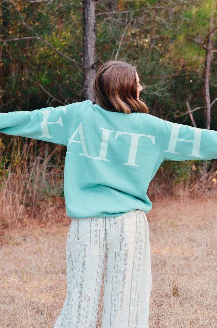 Faith Teal Sweatshirt
