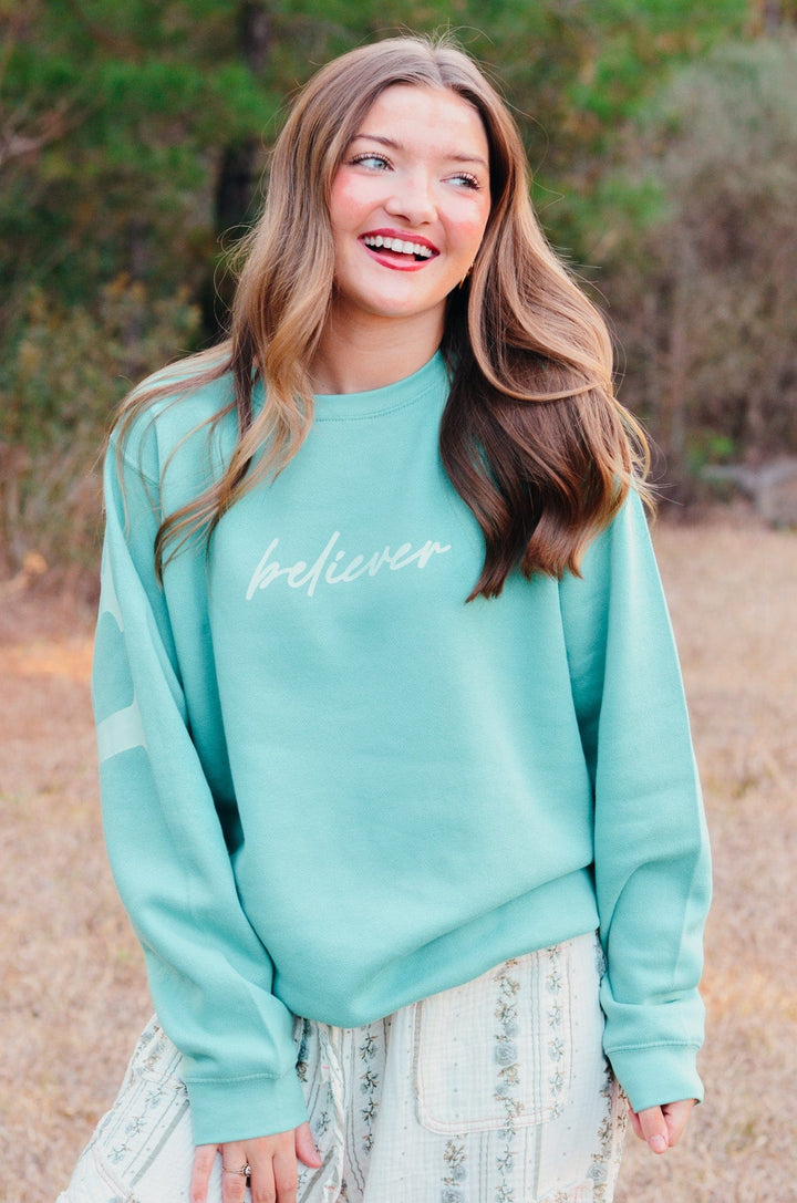 Faith Teal Sweatshirt