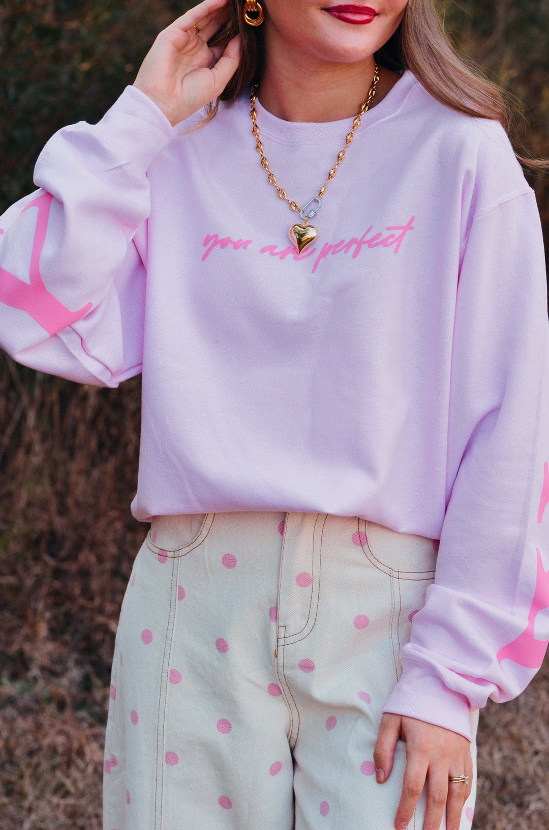 Worthy Light Pink Sweatshirt