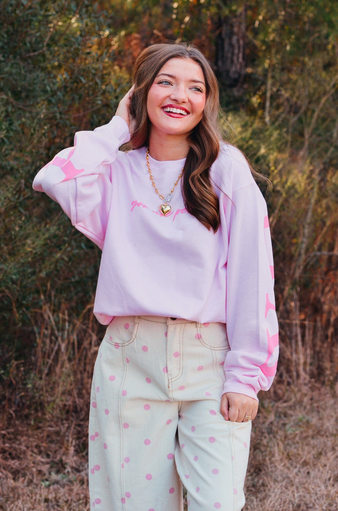Worthy Light Pink Sweatshirt