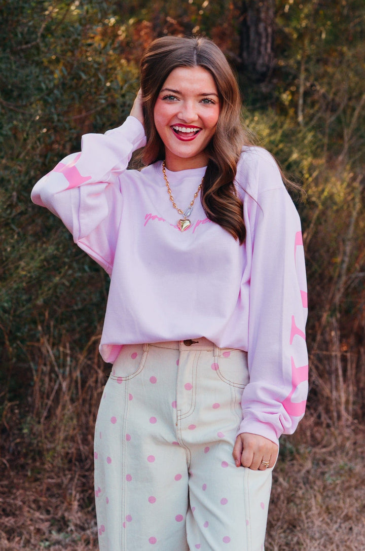 Worthy Light Pink Sweatshirt