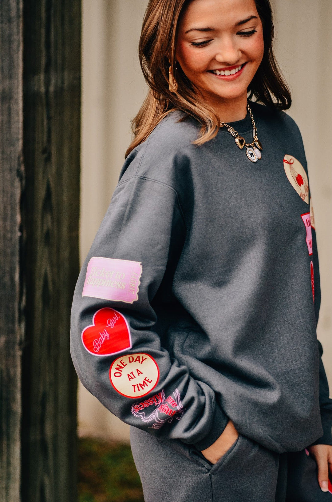 Love Vintage Patch Sweatshirt