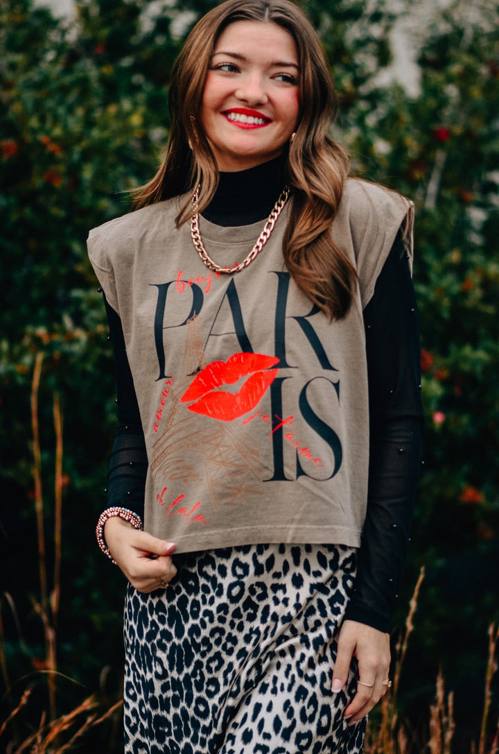 Paris Kiss Muscle Tee