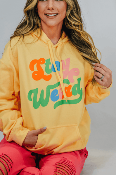 Stay Weird Yellow Hoodie