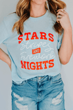 Stars Stripes & Firework Nights Light Blue Tee