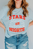 Stars Stripes & Firework Nights Light Blue Tee