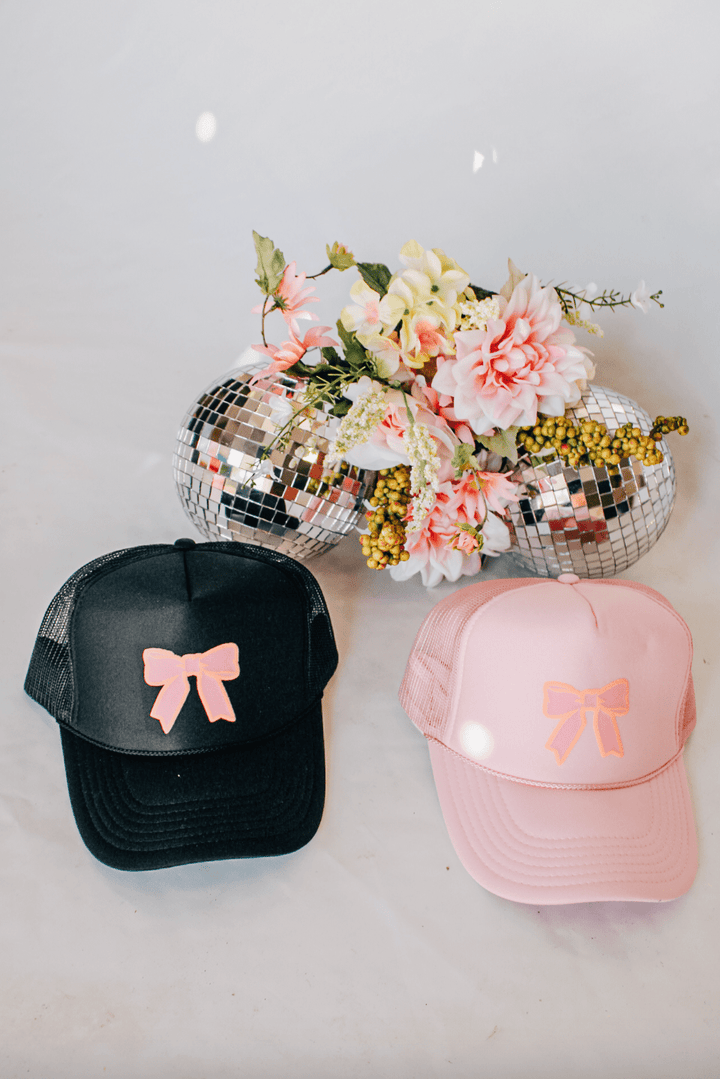 Bow Puff Pink Trucker Hat