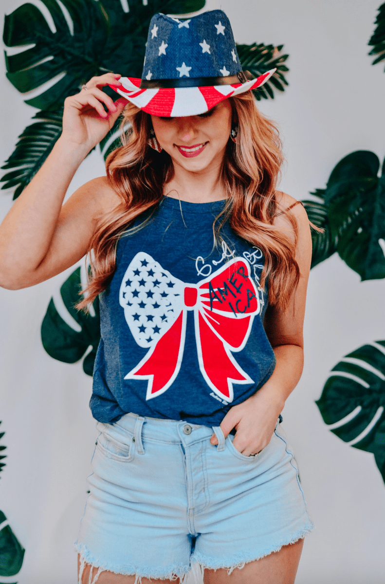 God Bless America Bow Tank – Southern Bliss Company