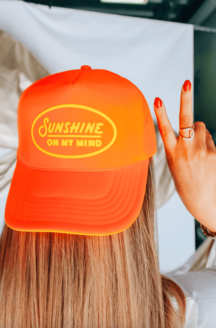 Sunshine On My Mind Orange Trucker Hat