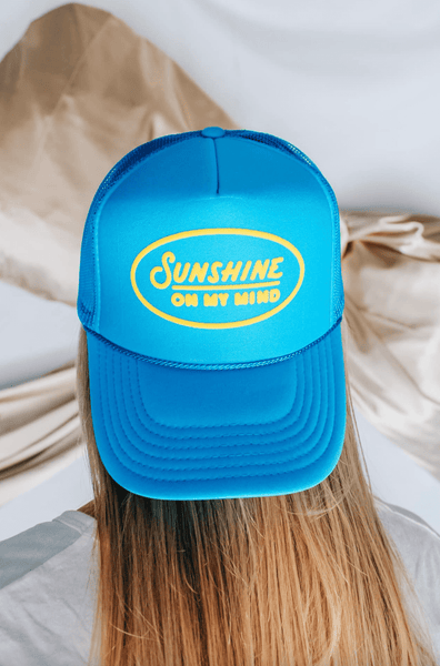 Sunshine On My Mind Blue Trucker Hat
