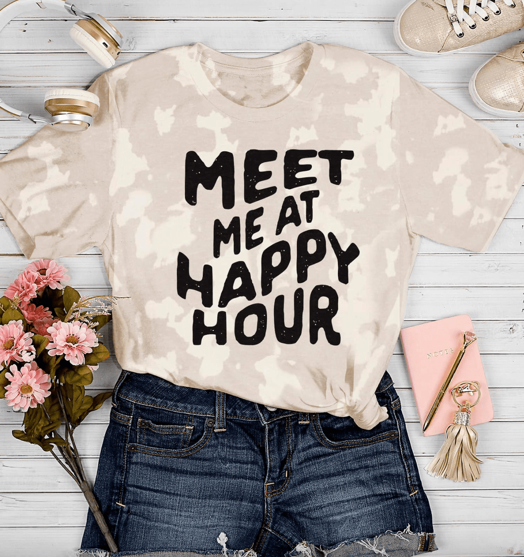 Happy Hour Bleached Tee