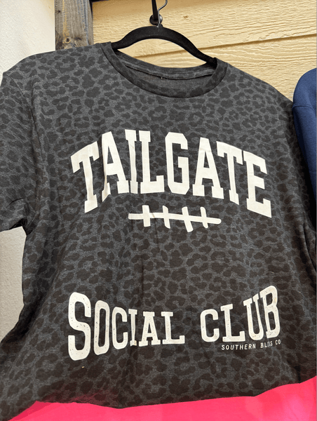Tailgate Social Club Black Leopard Tee