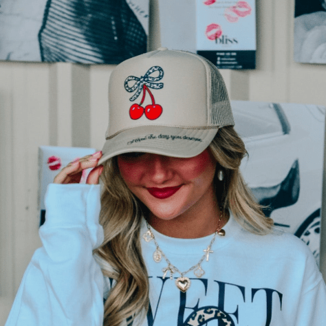 Have The Day You Deserve Tan Trucker Hat