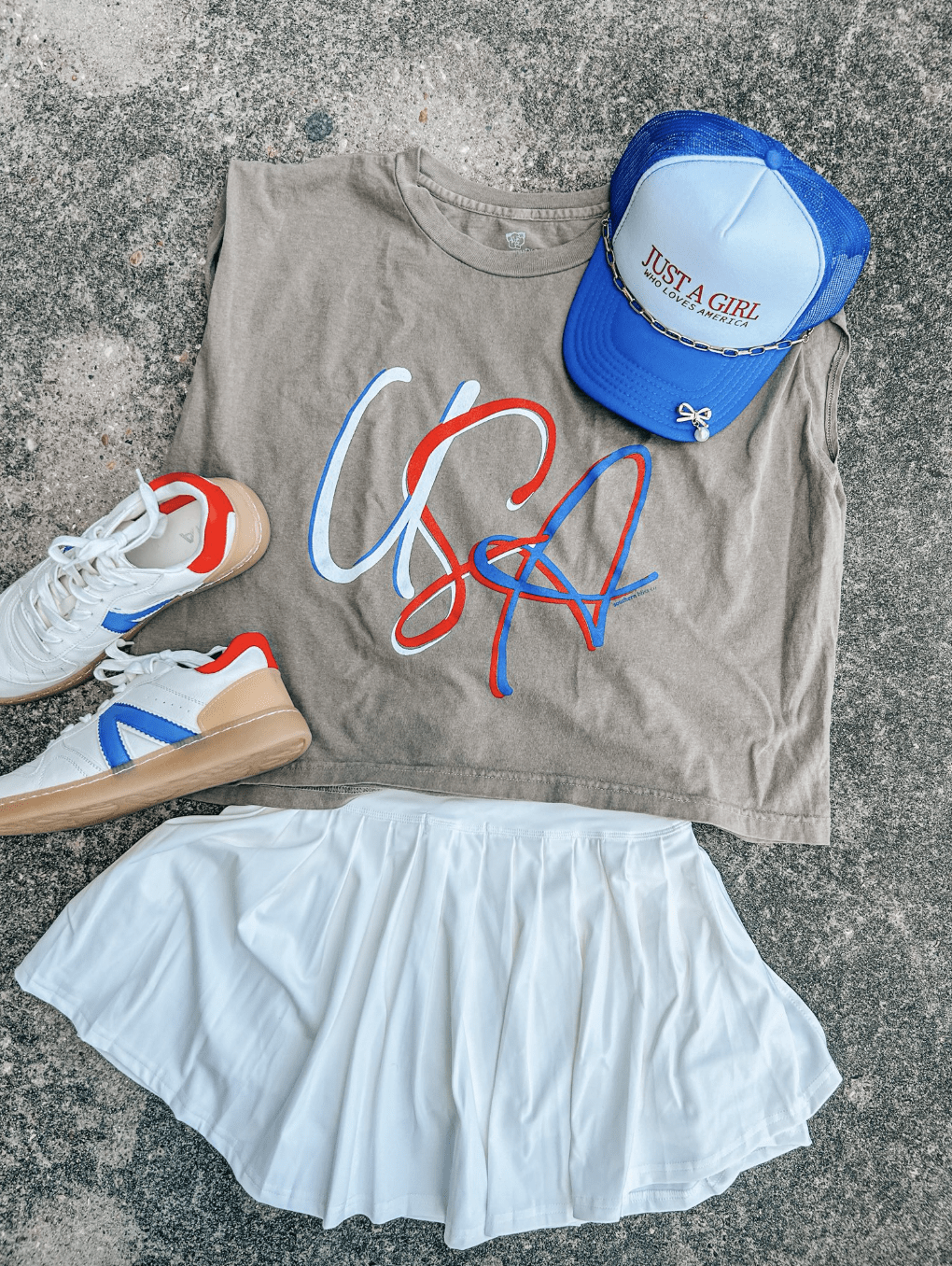 USA Mocha Muscle Tee