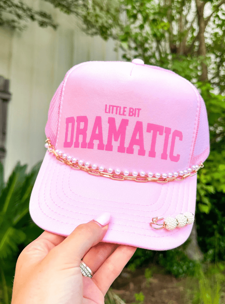Little Bit Dramatic Light Pink Trucker