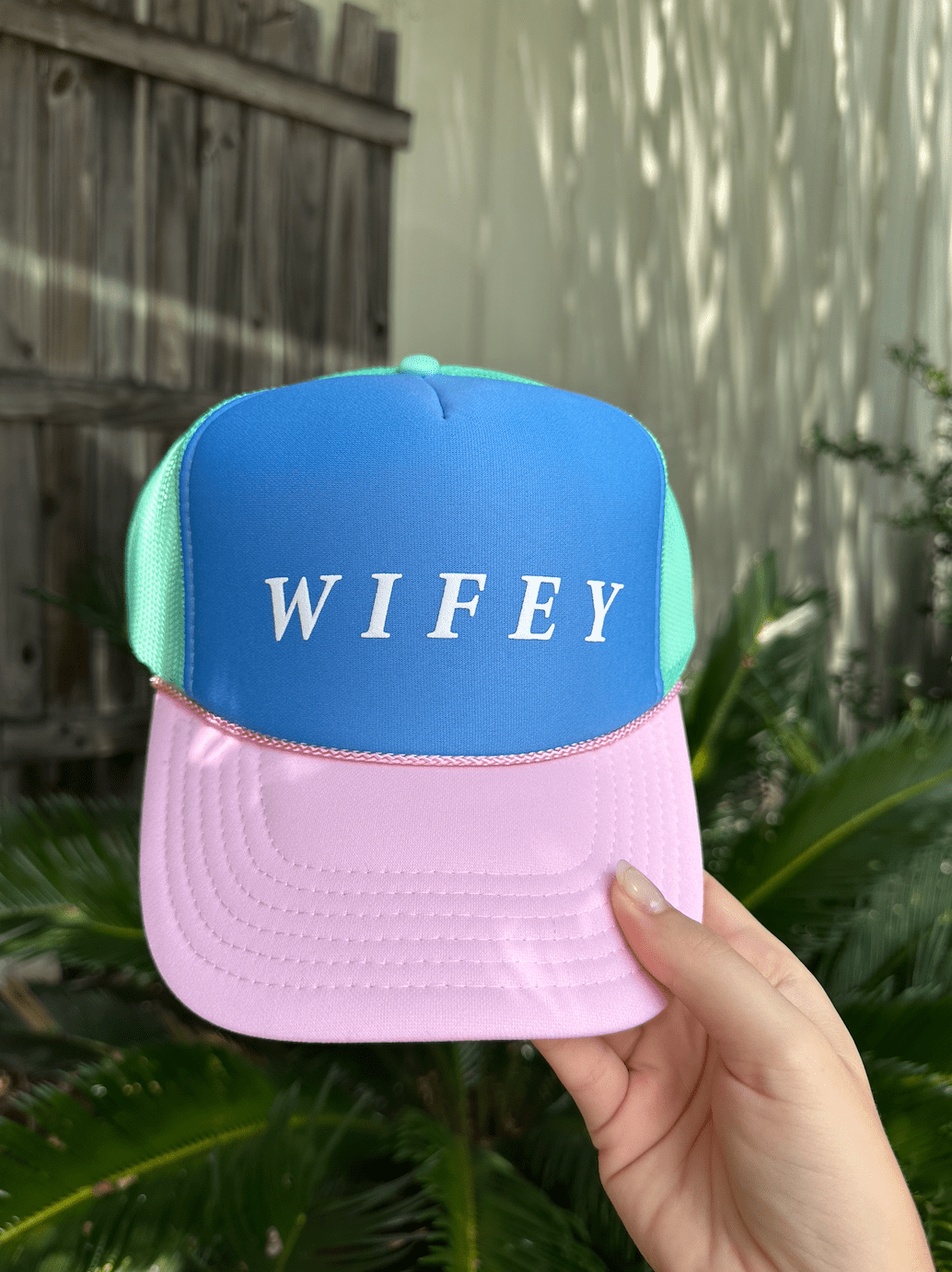 Wifey Multi Trucker Hat (Carolina Blue)