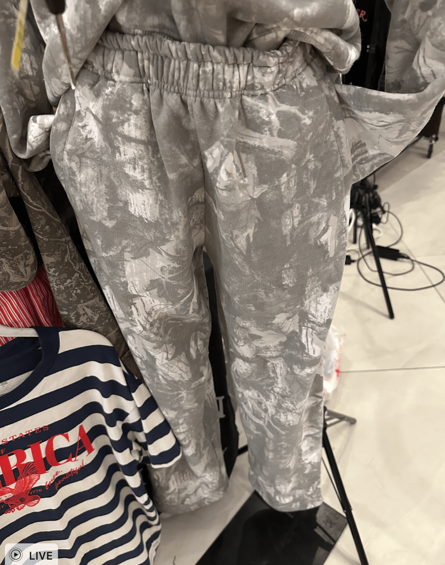 PREBOOK: White Wash Camo Sweatpants