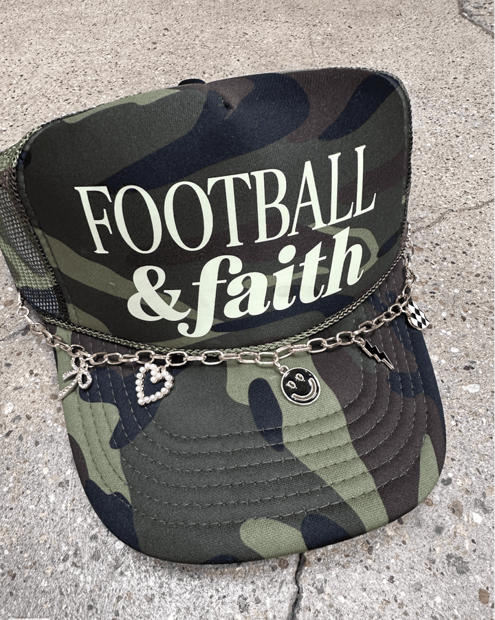 Football and Faith Camo Trucker