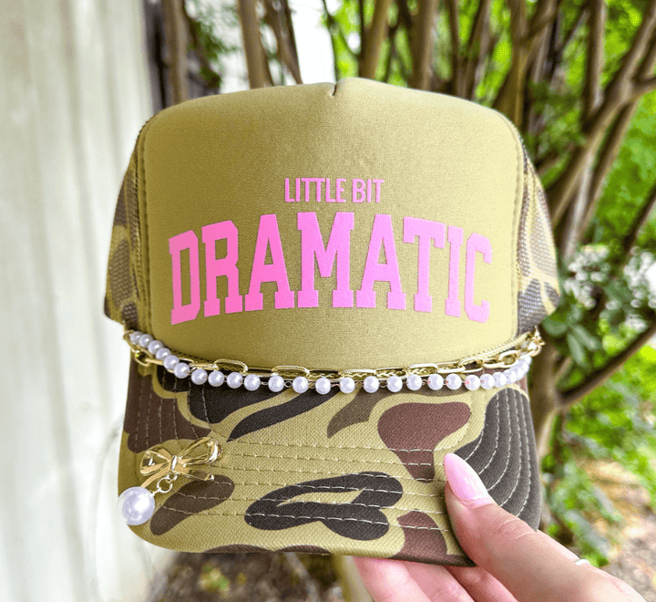 Little Bit Dramatic Two Tone Camo Trucker