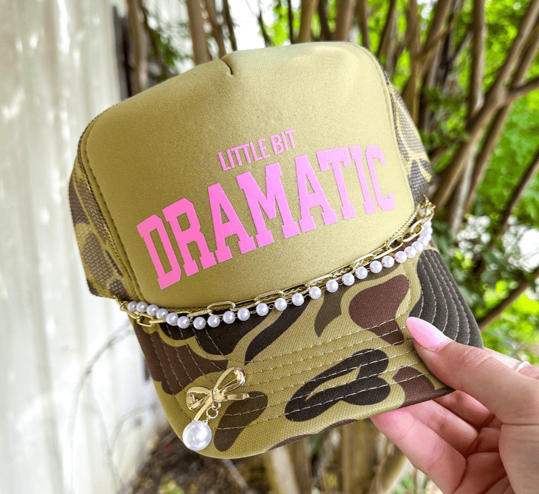 Little Bit Dramatic Two Tone Camo Trucker