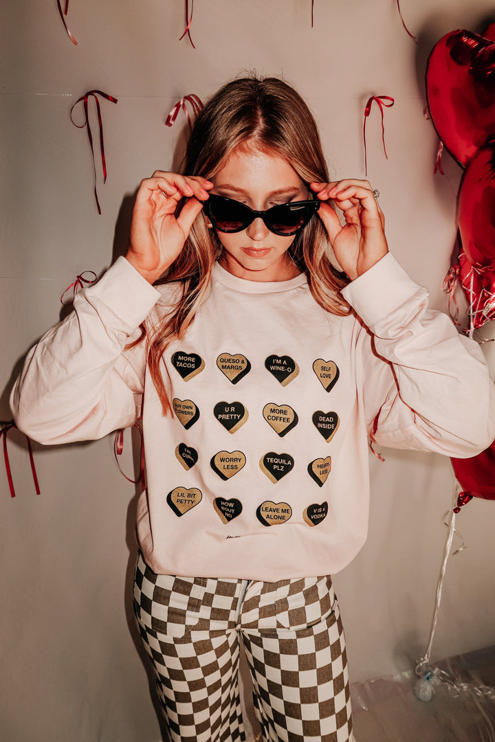 Glitter Candy Hearts Longsleeve