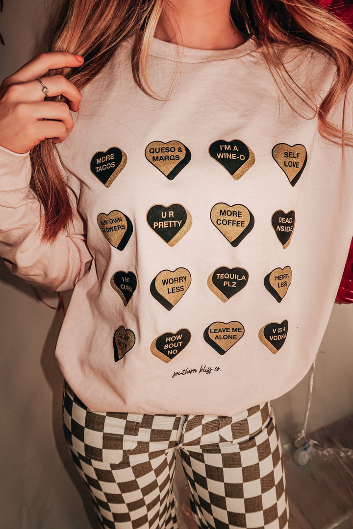 Glitter Candy Hearts Longsleeve