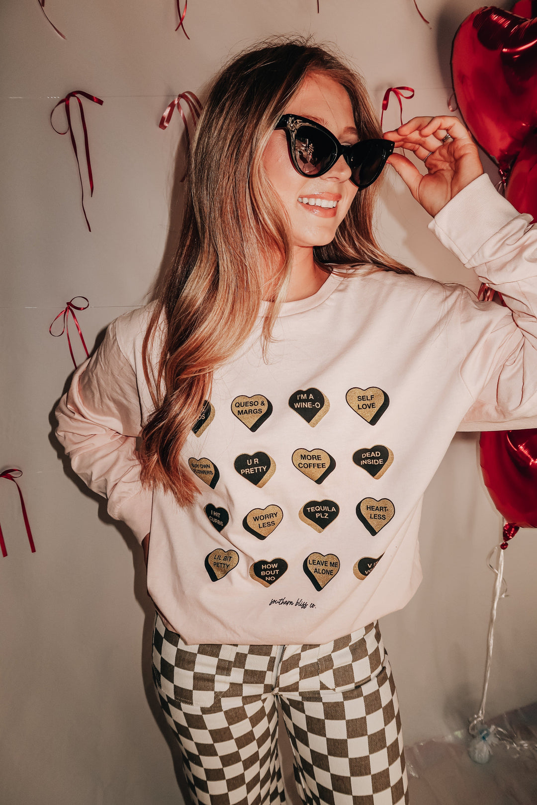 Glitter Candy Hearts Longsleeve