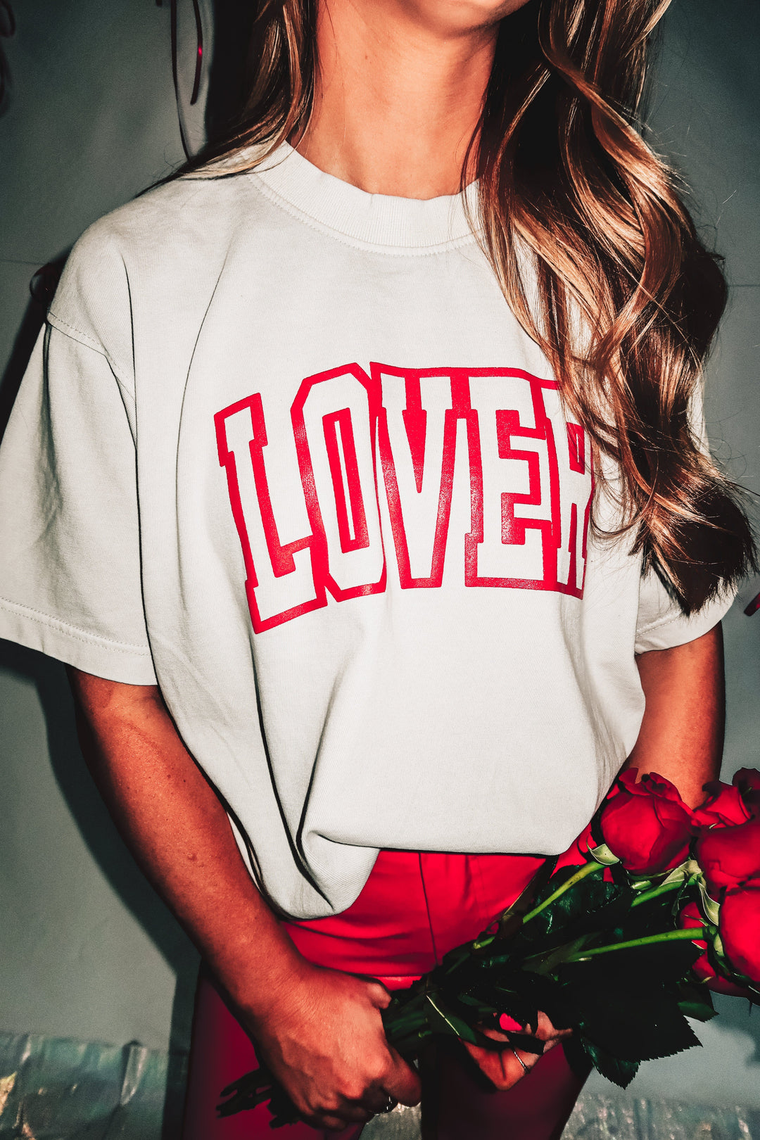 LOVER Mock Neck Tee